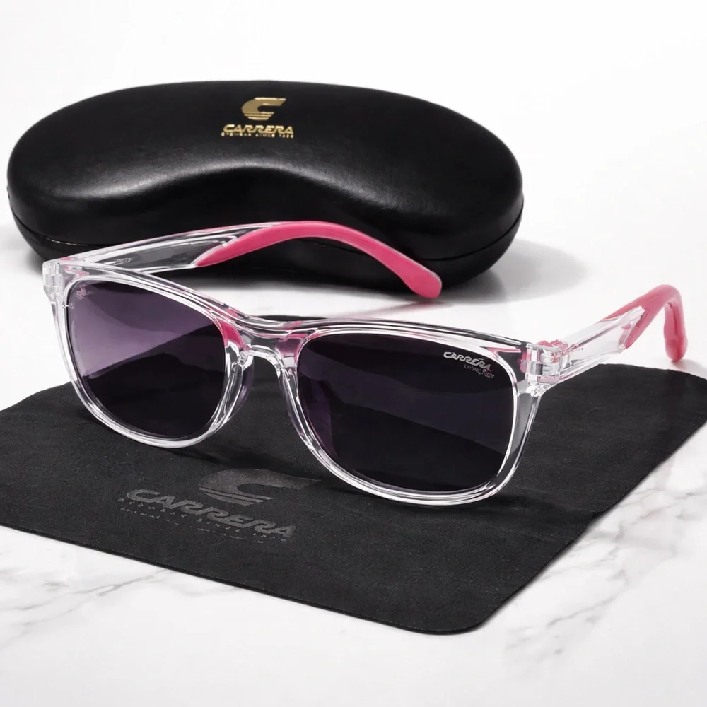 CARRERA 8054/900 Sunglasses Pink Arms NWOT UV Protection Cat 3 52mm Hard‎ Case